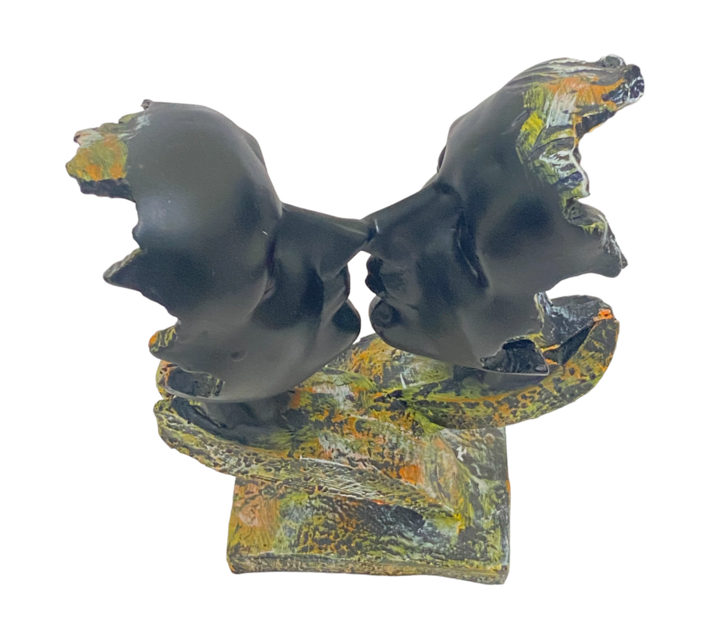 Half Face Couple Kissing Statue