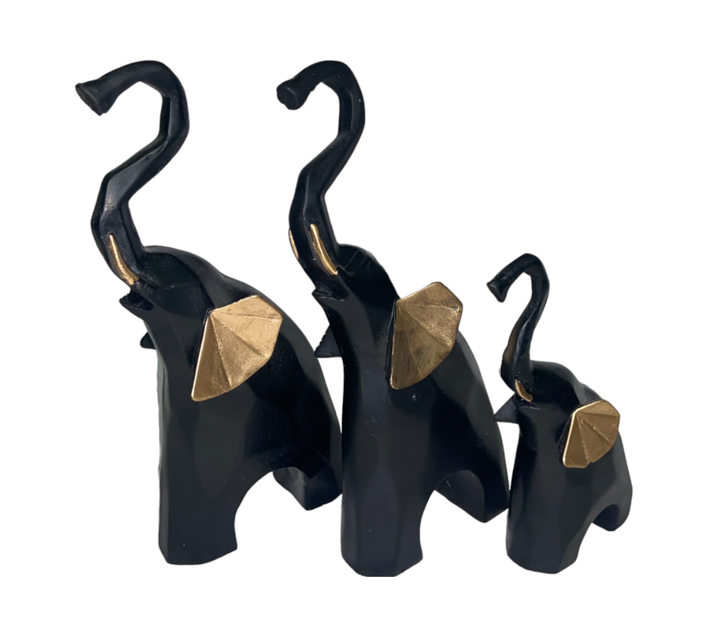 Black Elephant Showpiece Set of 3