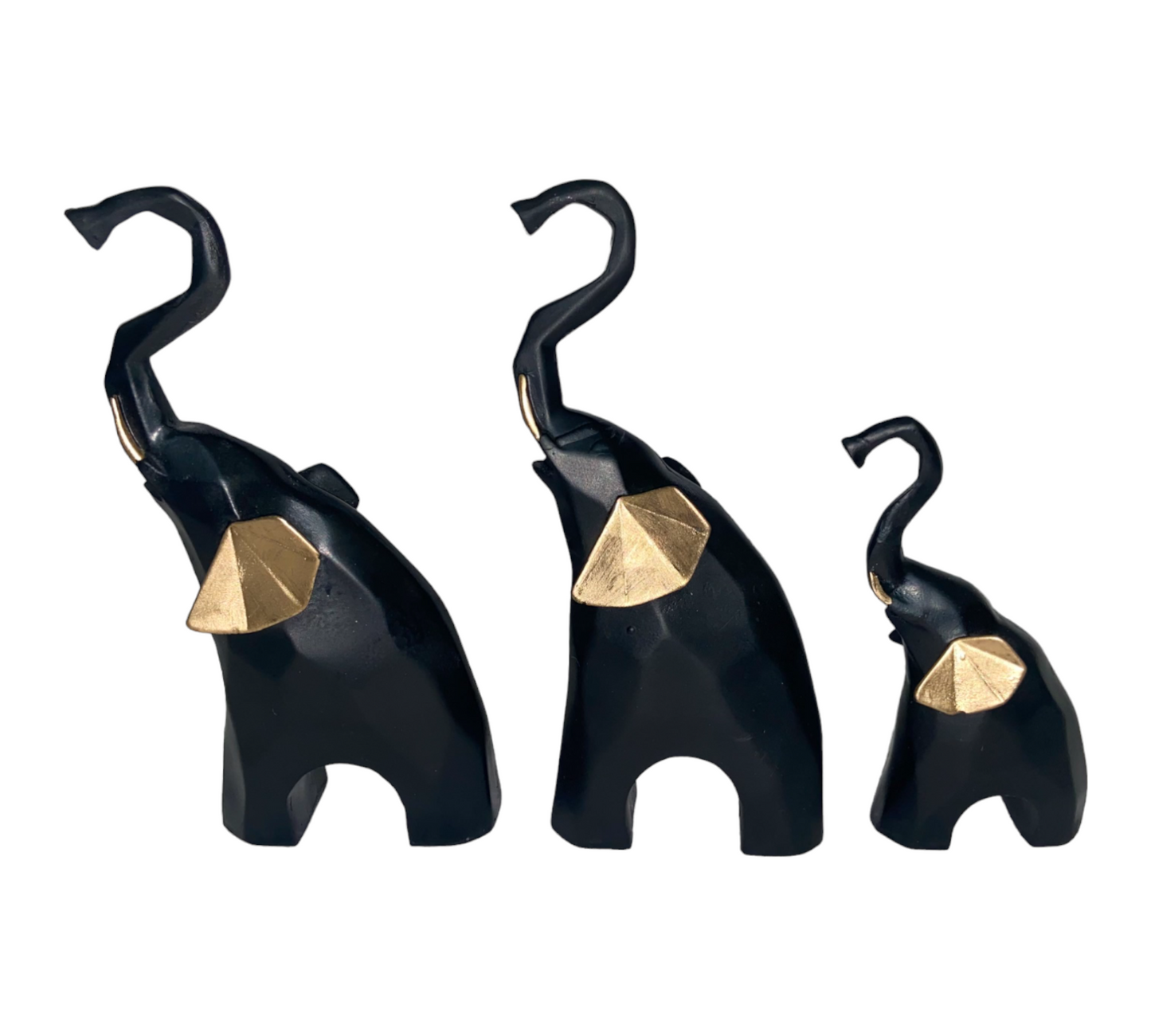 Black Elephant Showpiece Set of 3