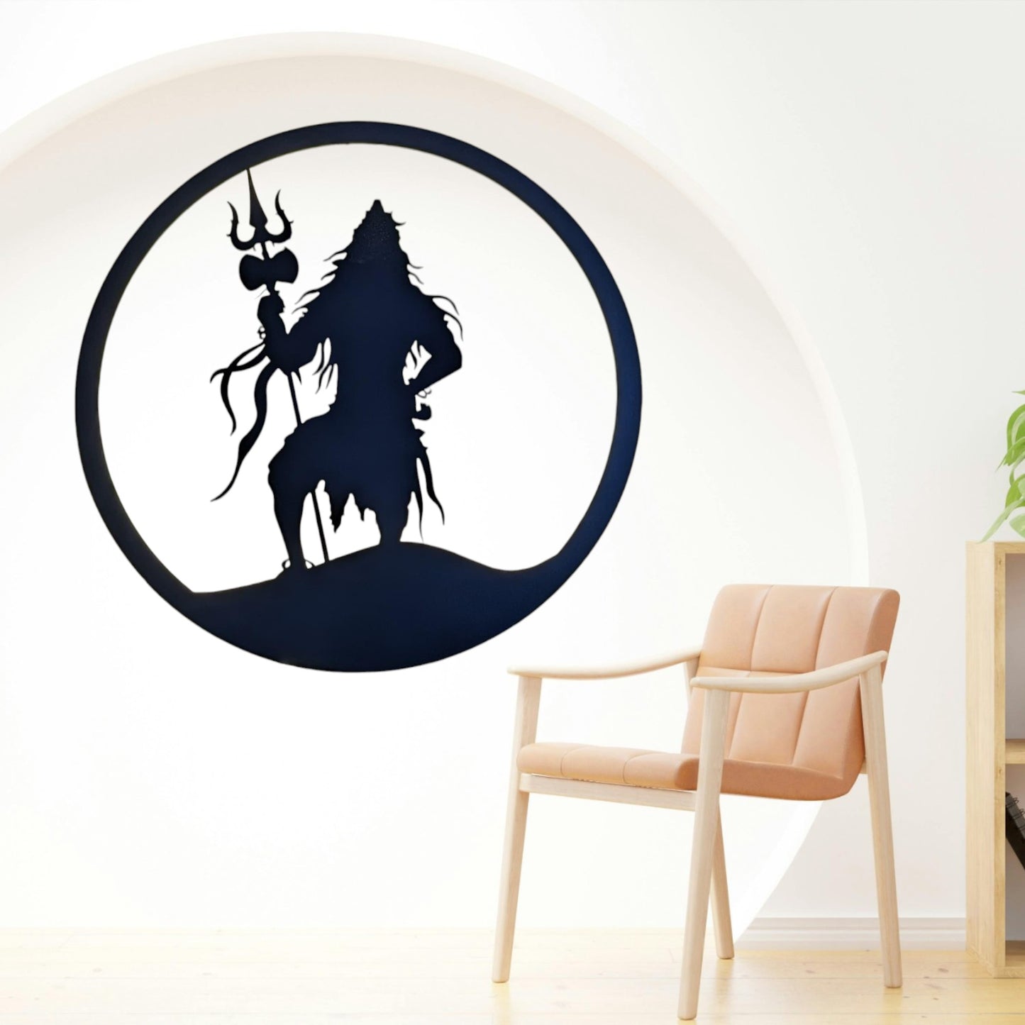 Shivji Metal Art With LED Light Frame