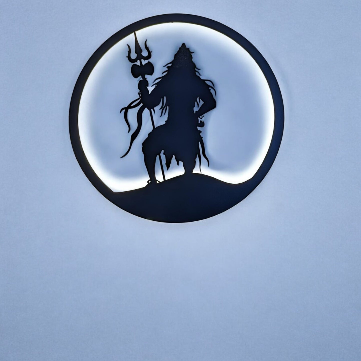 Shivji Metal Art With LED Light Frame