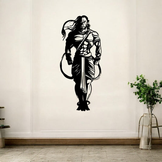 Rudra Hanuman Metal Art With LED Light Frame.