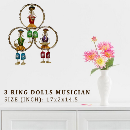 3 Ring Musicians Multicolour Hanging Leg Doll