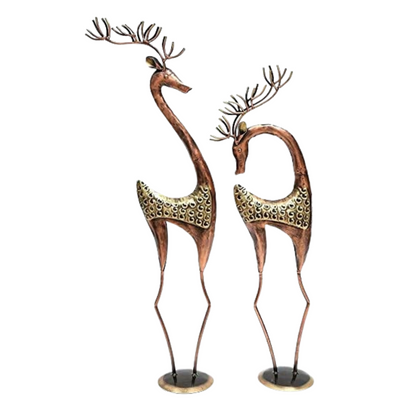 Metal Deer Set Showpiece