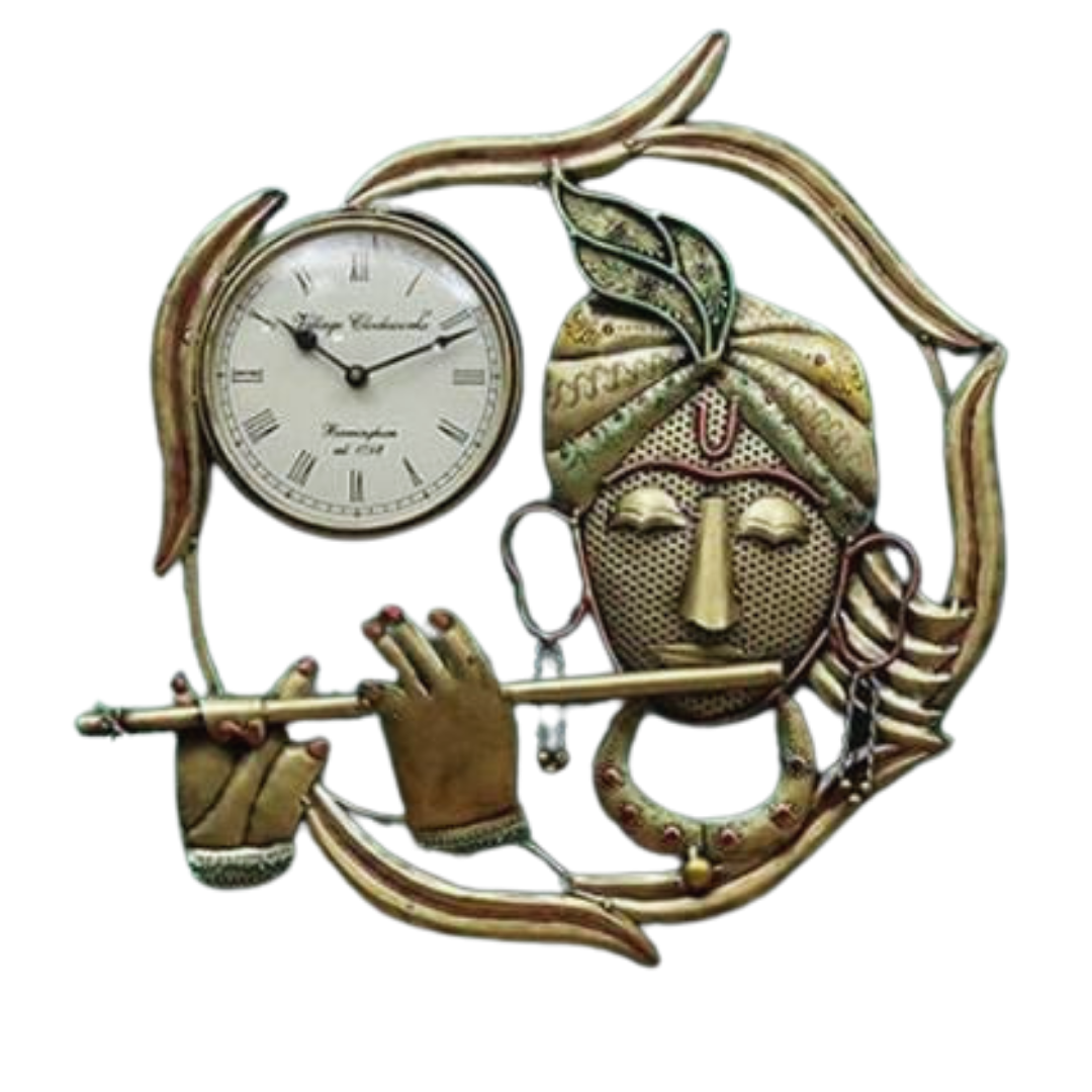 Antique Krishna Wall Clock