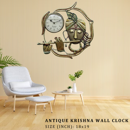 Antique Krishna Wall Clock