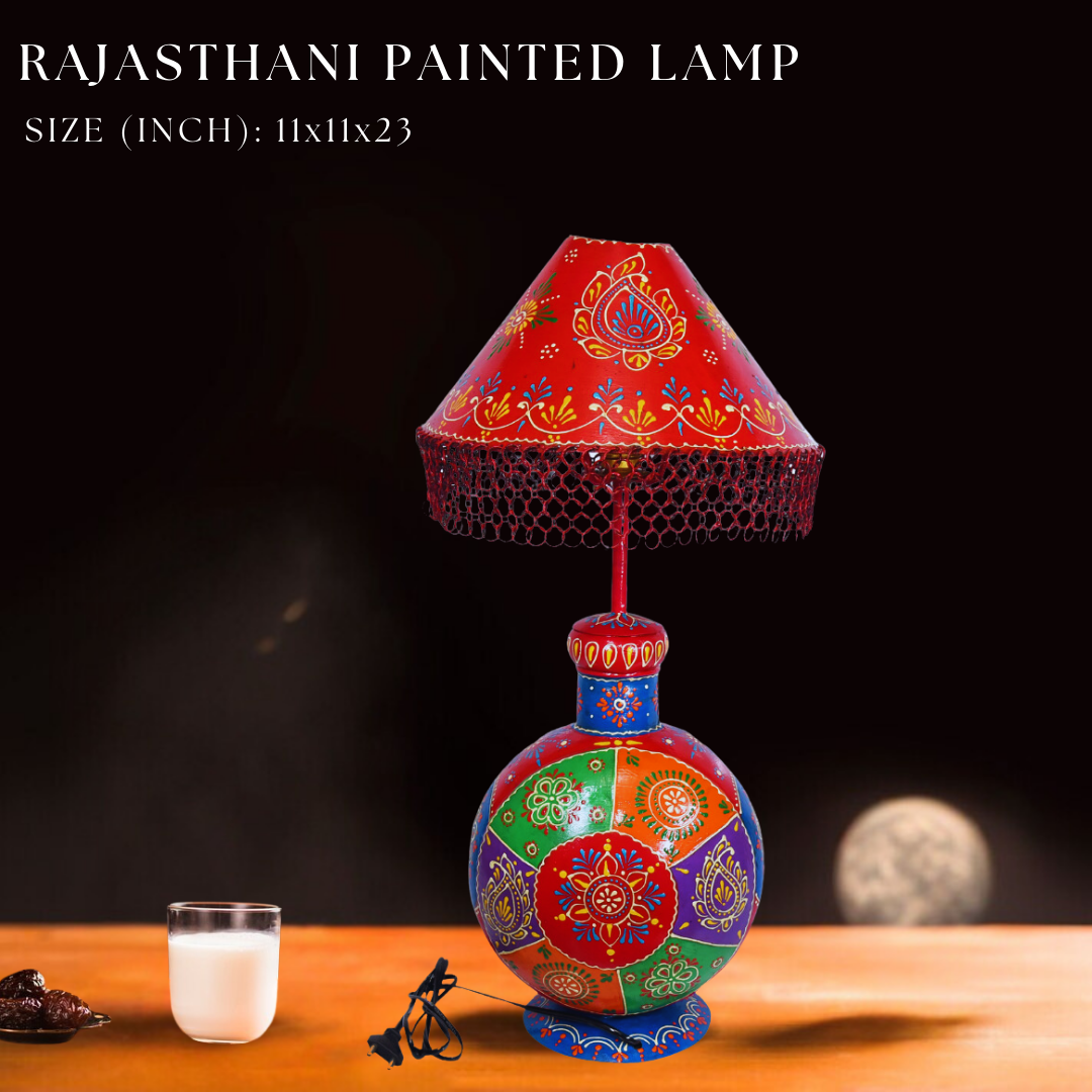 Rajasthani Painted Lamp