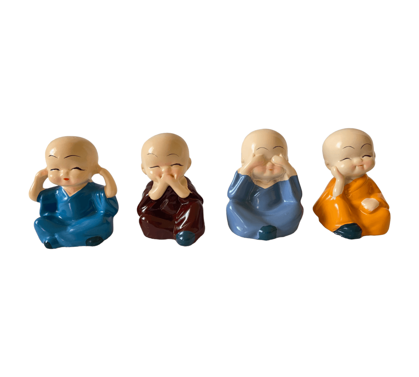 Little Monk Cute Ornaments Car - 4 Pcs