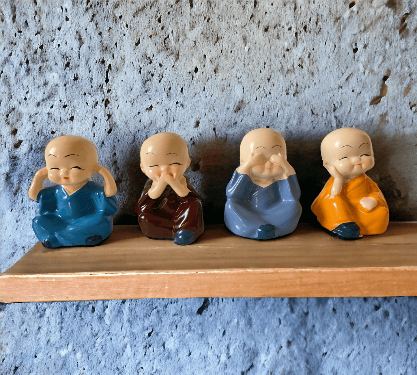 Little Monk Cute Ornaments Car - 4 Pcs