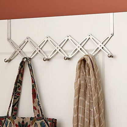 Folding And Size Adjustable Cloth Hanger – Over the Door Wall Mounted Clothes Rack