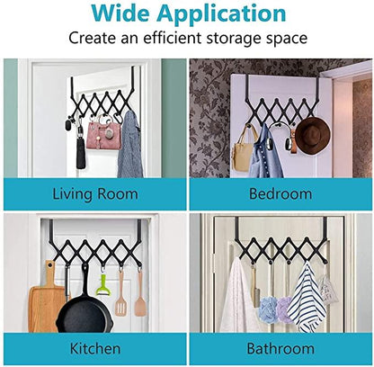 Folding And Size Adjustable Cloth Hanger – Over the Door Wall Mounted Clothes Rack