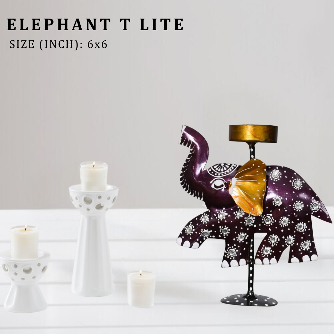 Beautiful Elephant T-light Candle Holder