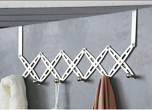 Folding And Size Adjustable Cloth Hanger – Over the Door Wall Mounted Clothes Rack
