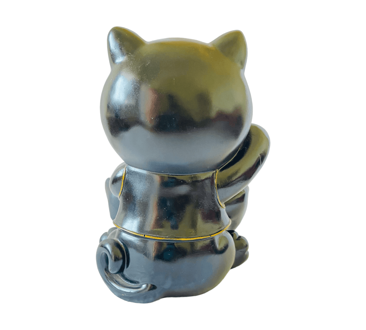 Black Sitting Resin Cat Sculpture