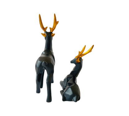 Lucky 2 Deer Family Showpiece