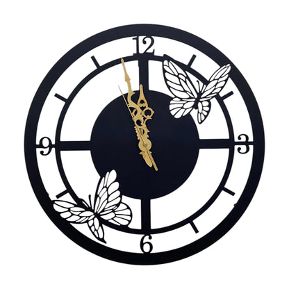 Butterfly Metal Wall Clock with LED Light – Stylish Decorative Wall Art for Home & Office