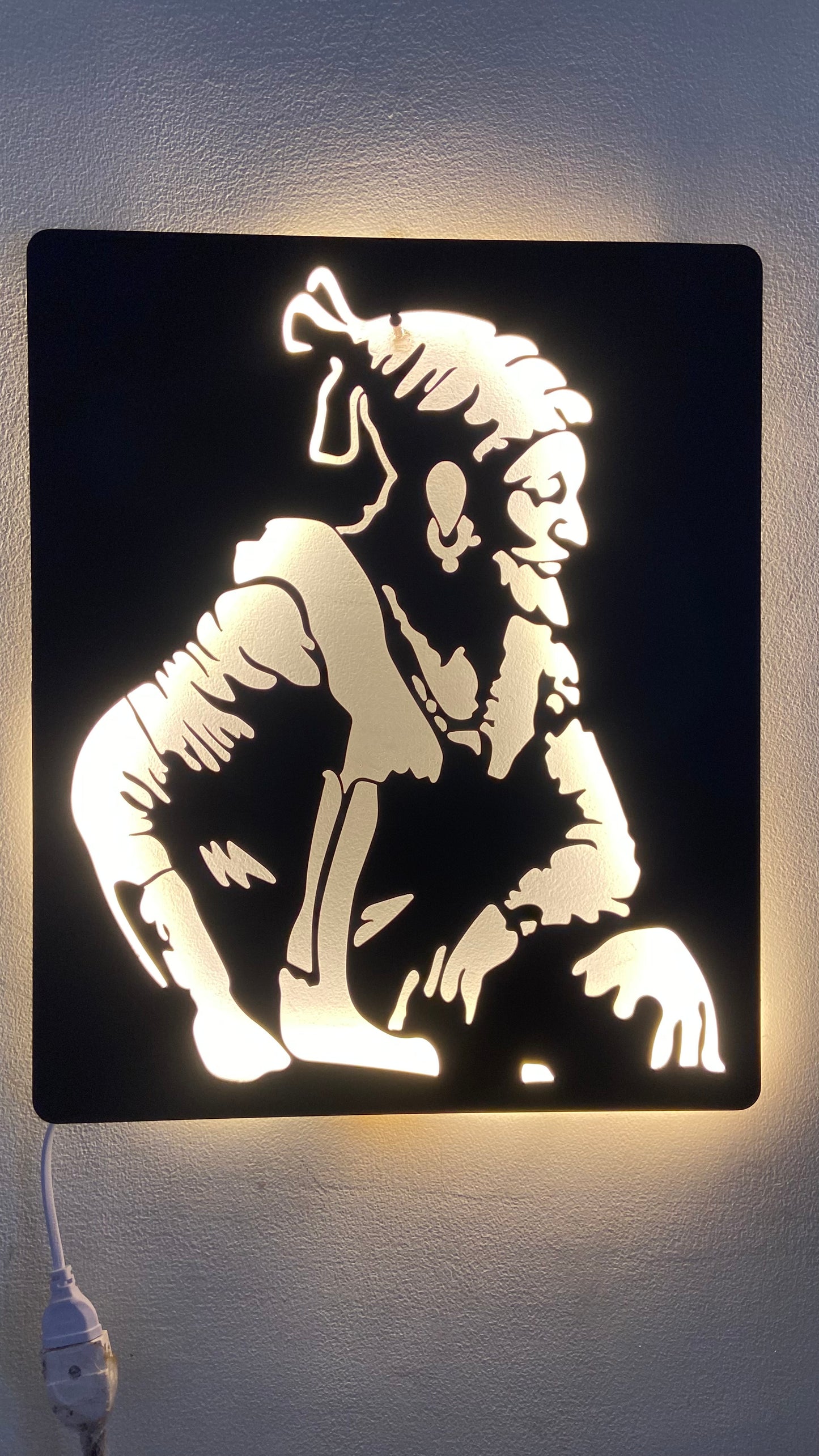 Chhatrapati Shivaji Maharaj Metal Wall Art with LED Light