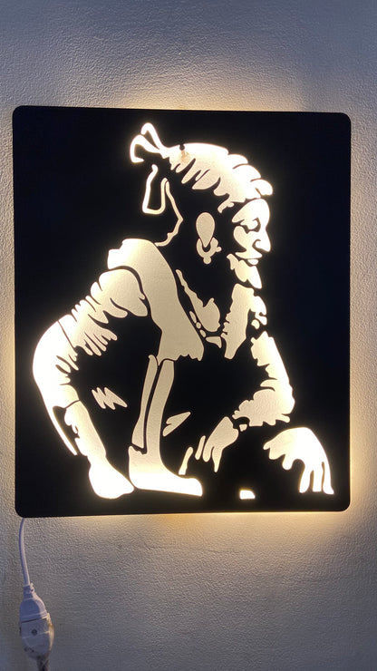 Chhatrapati Shivaji Maharaj Metal Wall Art with LED Light