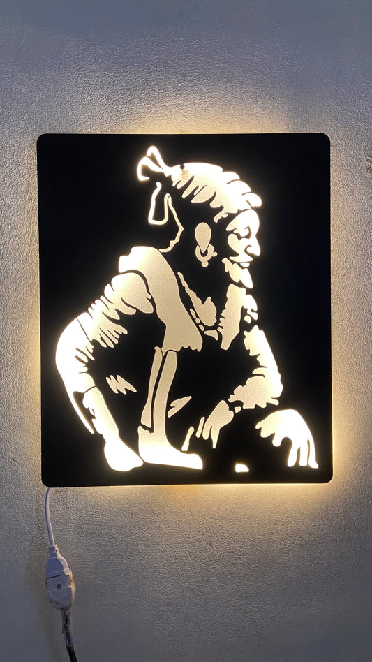 Chhatrapati Shivaji Maharaj Metal Wall Art with LED Light