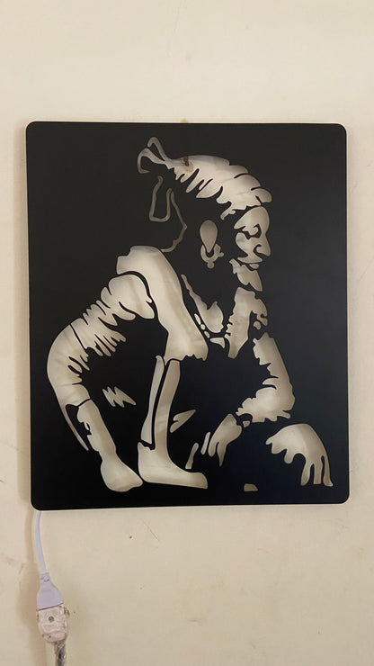 Chhatrapati Shivaji Maharaj Metal Wall Art with LED Light