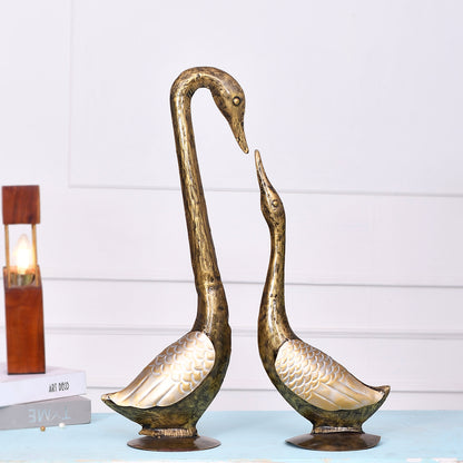 Metal Duck Set Showpiece