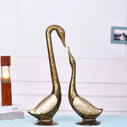 Metal Duck Set Showpiece