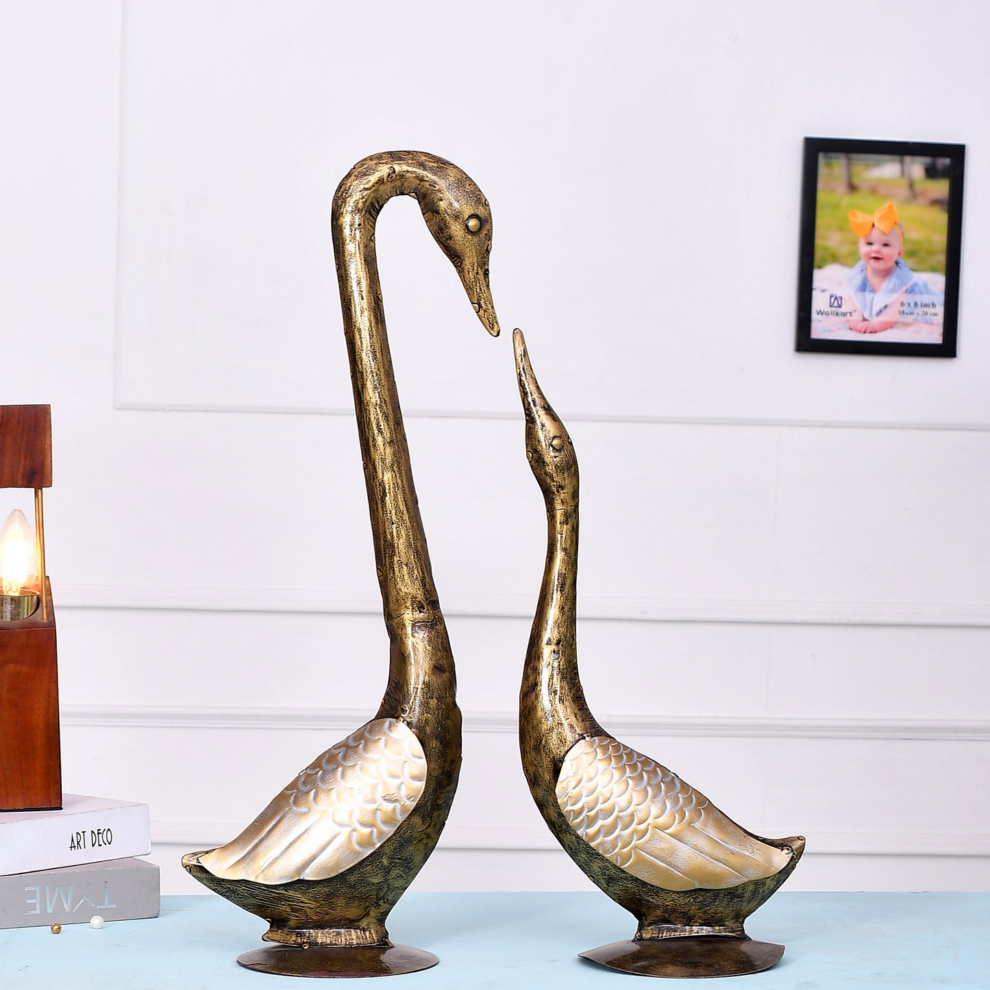 Metal Duck Set Showpiece