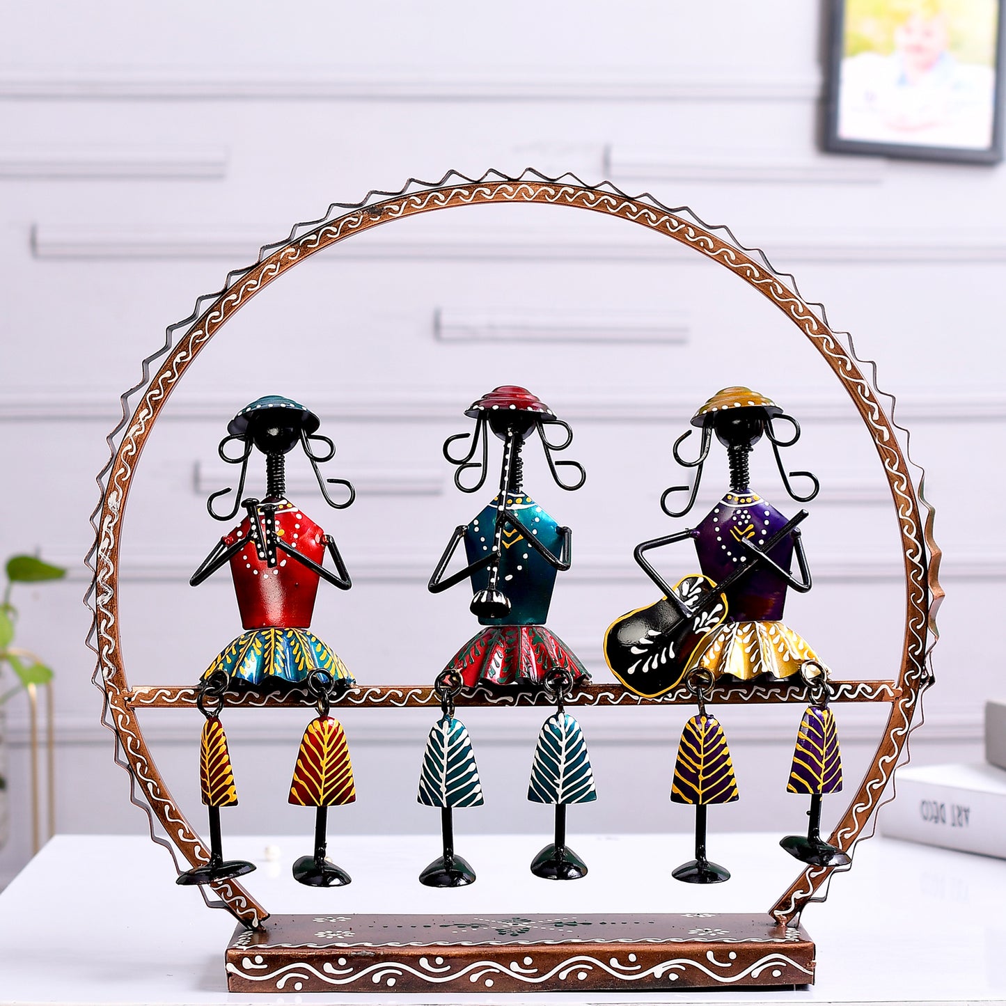 Round Doll Musician Showpiece