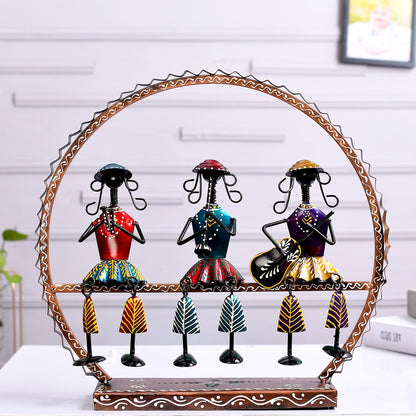 Round Doll Musician Showpiece