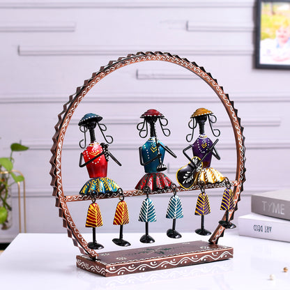 Round Doll Musician Showpiece