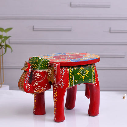 Wooden Elephant Stool