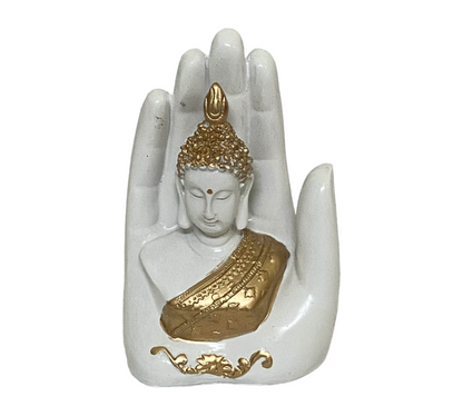 White Antique Plambuddha Statue Polyresin