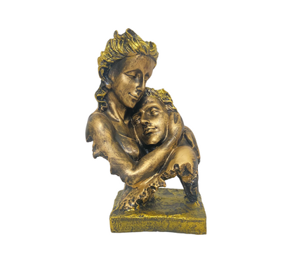 Modern Antique Hugging Romantic Couple Face figurine