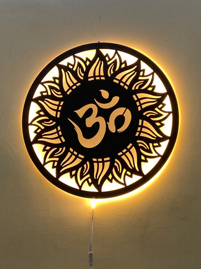 OM Metal Art With LED Light Frame