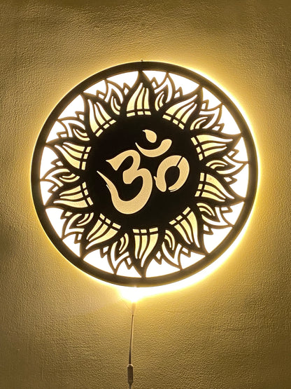 OM Metal Art With LED Light Frame