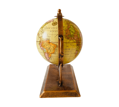 Iron Royal Elephant Globe Showpiece