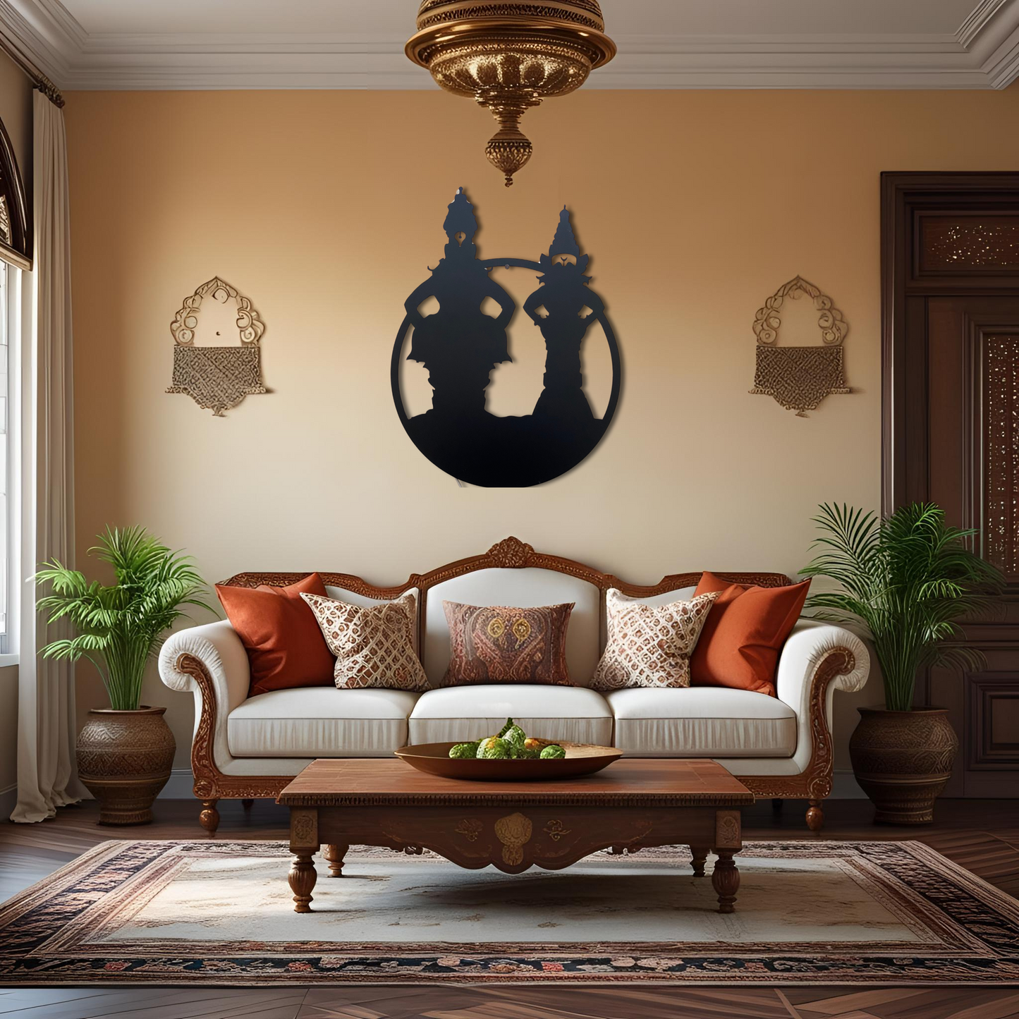 Vittal Rukmini Metal Wall Art with LED Light