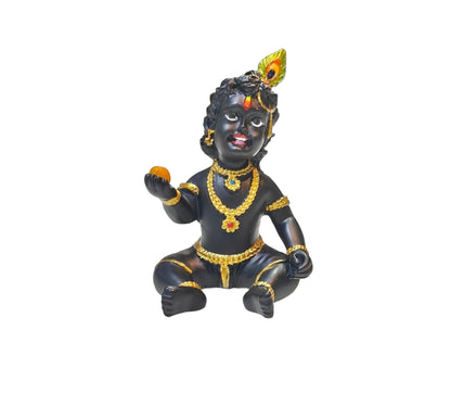 Black Laddu Gopal With Laddu