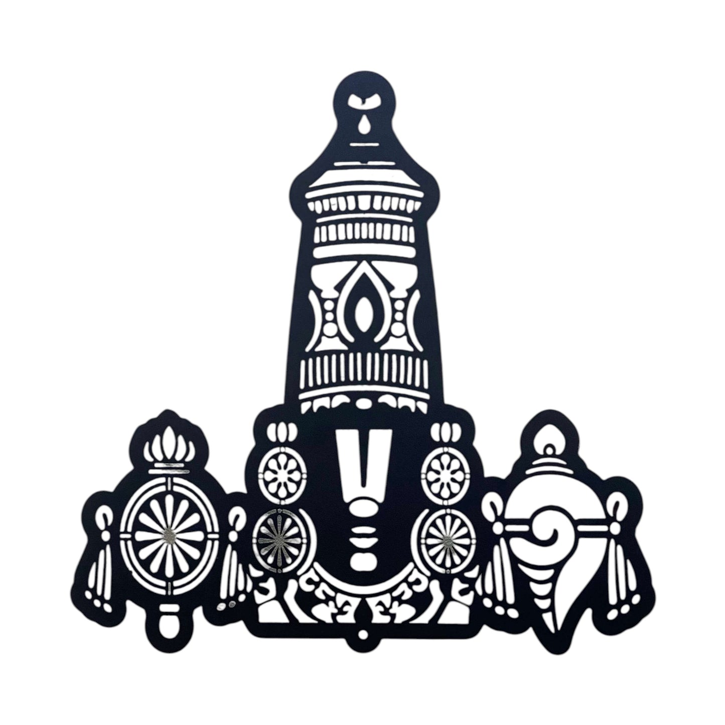 Tirupati Balaji Metal Wall Art with LED Lights – Elegant Black Finish | Spiritual Home Decor